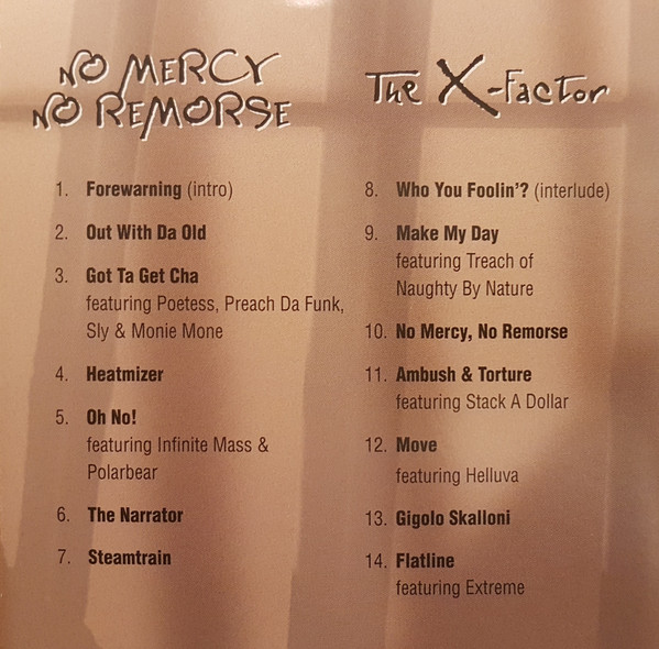 No Mercy - No Remorse / The X-Factor by RBX (CD 1999 Street Solid